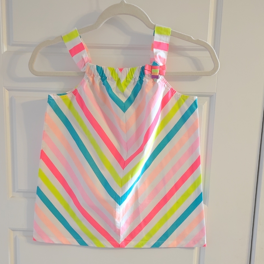 Gymboree Size US 12 Pink and Blue Chevron Camisole